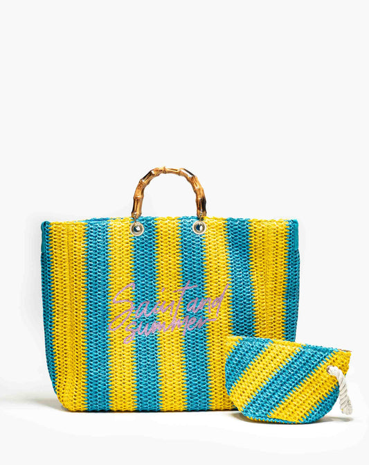 Ladies Jua 2 Tone Basket Bag