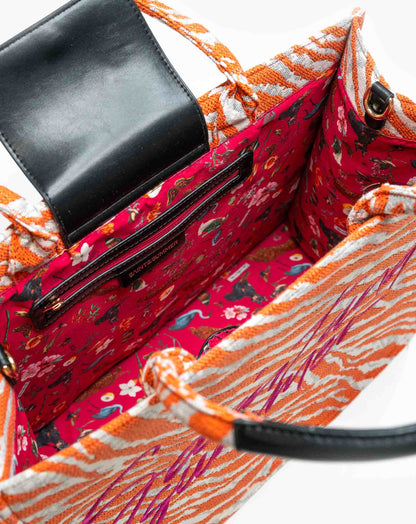 Ladies Lenore Tote Zebra Bag