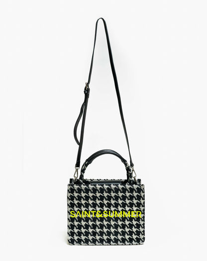 Ladies Dame Houndstooth Tote Bag
