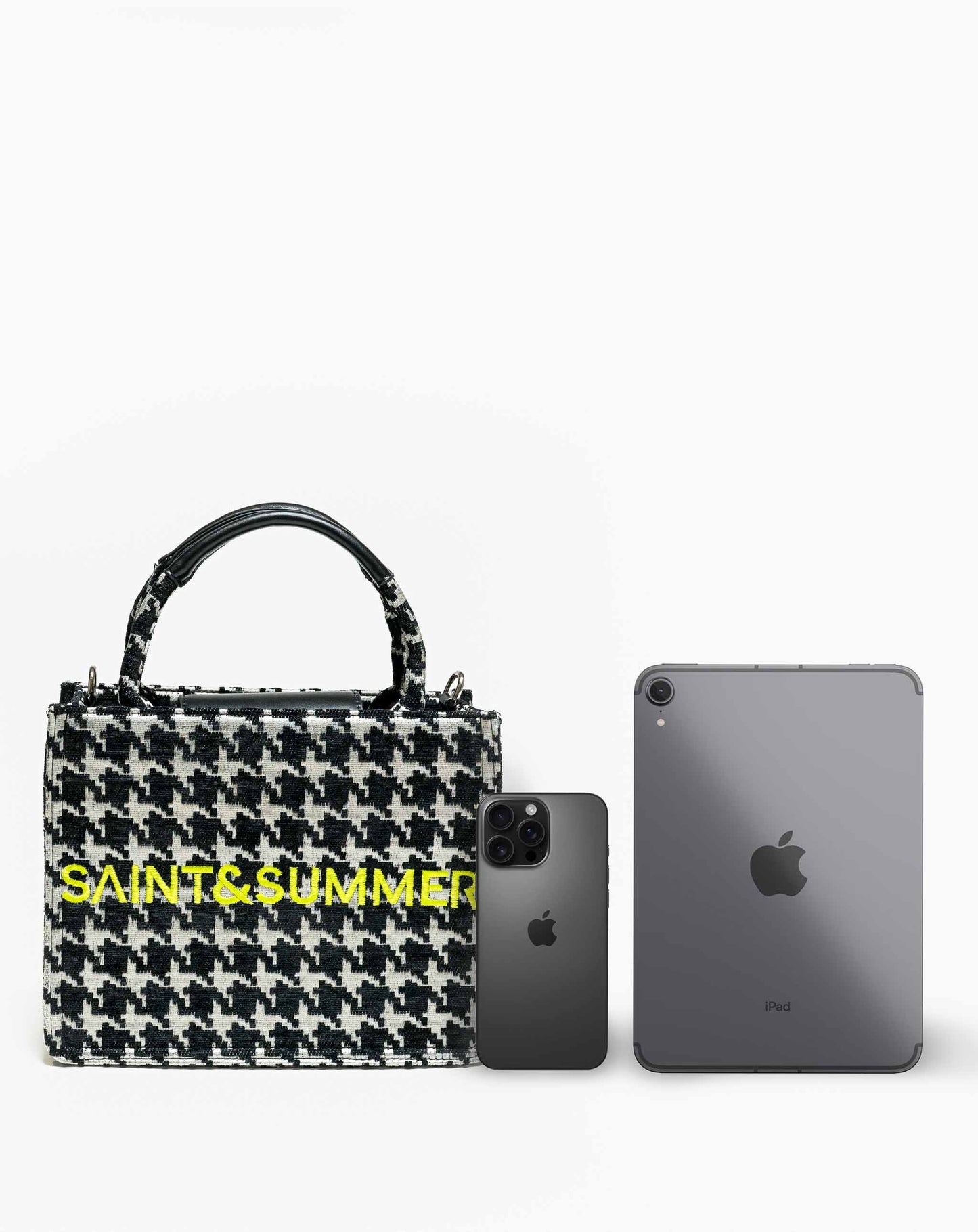 Ladies Dame Houndstooth Tote Bag