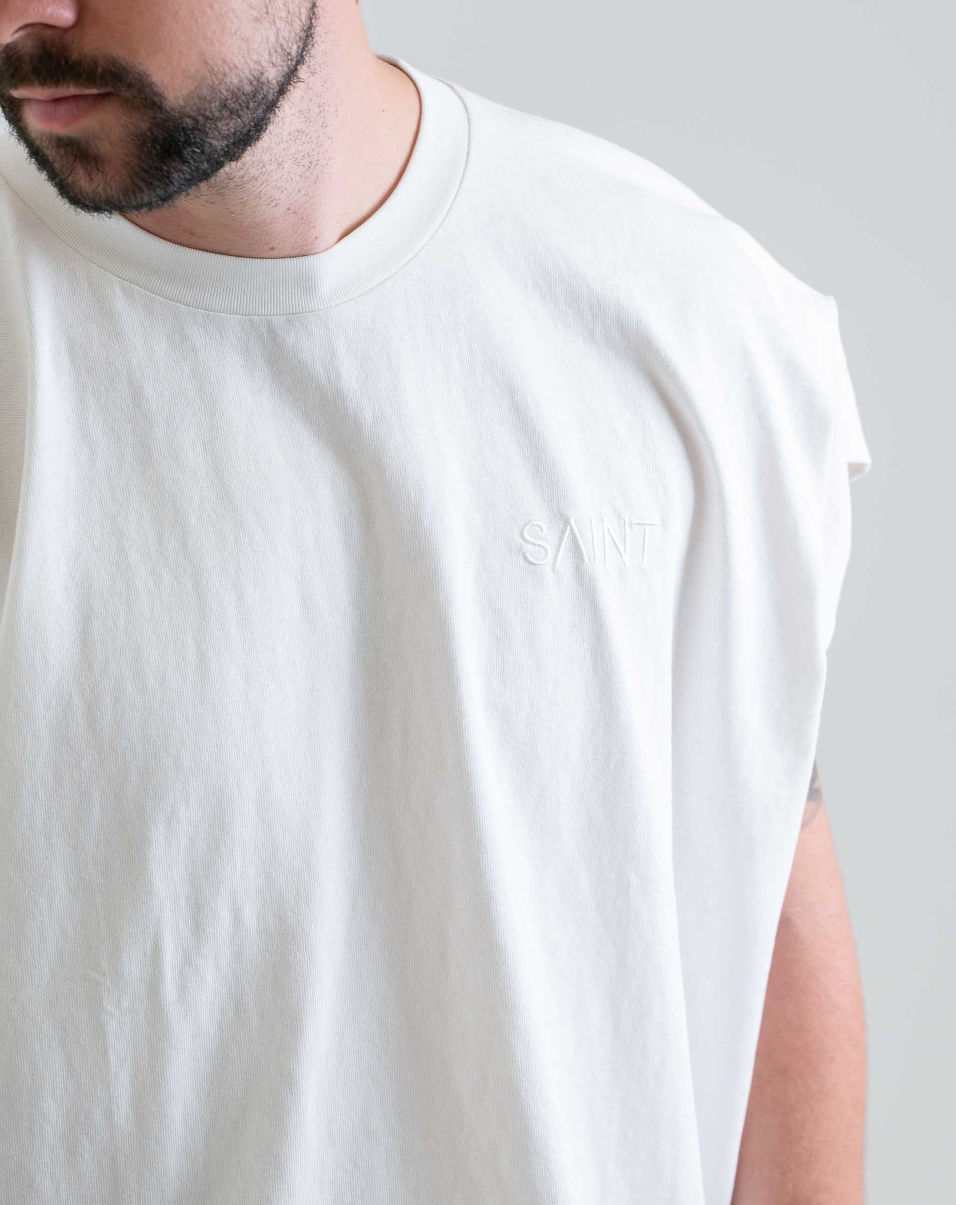 Unisex Boxy Tee White - Knit Tops