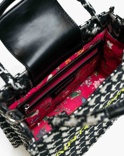 Ladies Dame Houndstooth Tote Bag