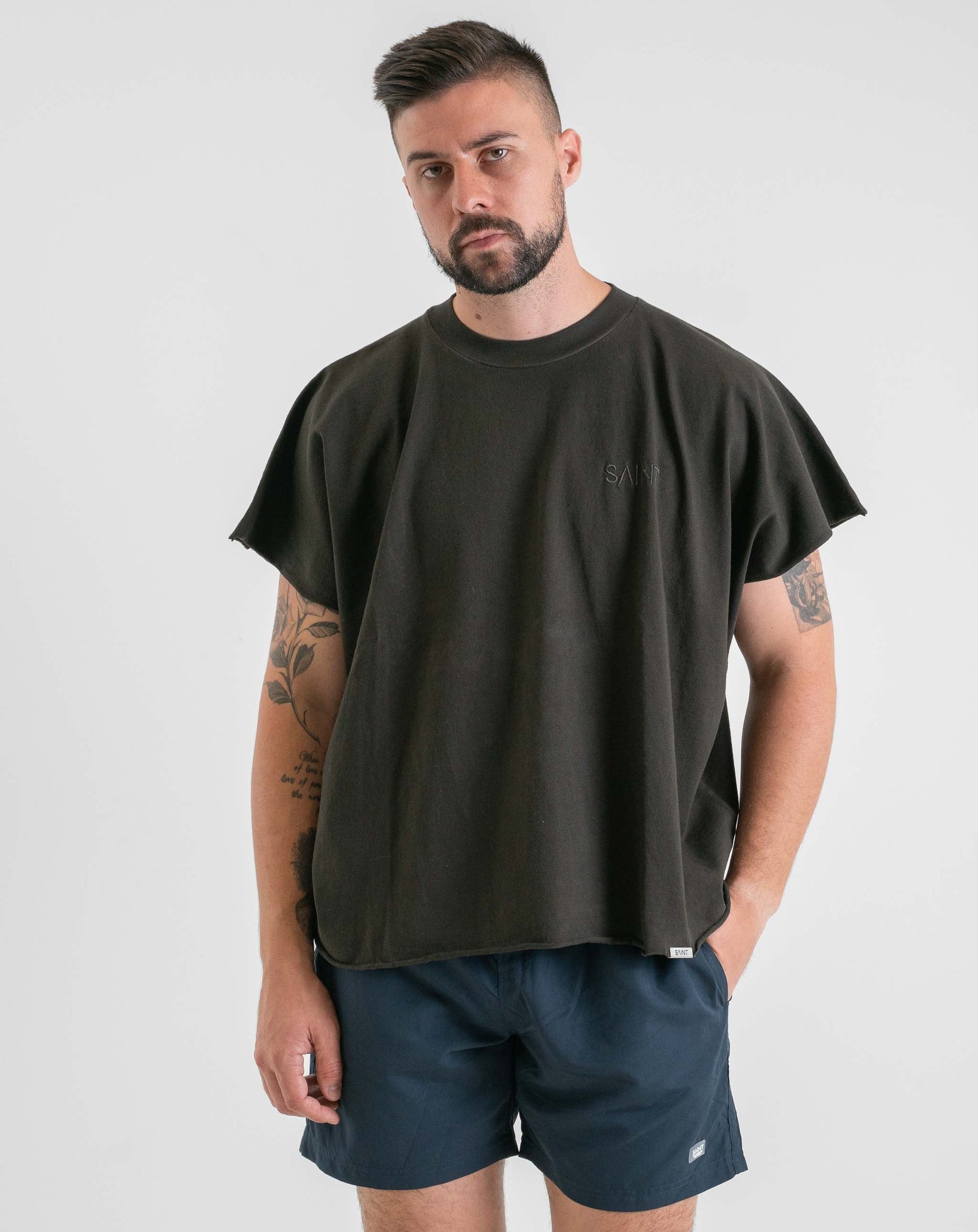 Unisex Boxy Tee Grey - Knit Tops
