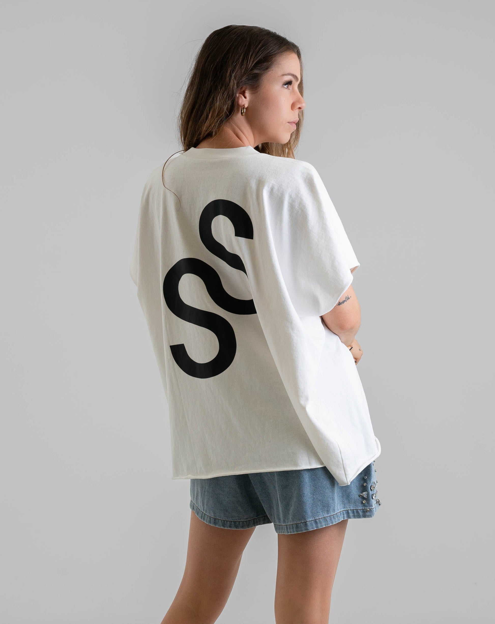Unisex Boxy Tee White - Knit Tops
