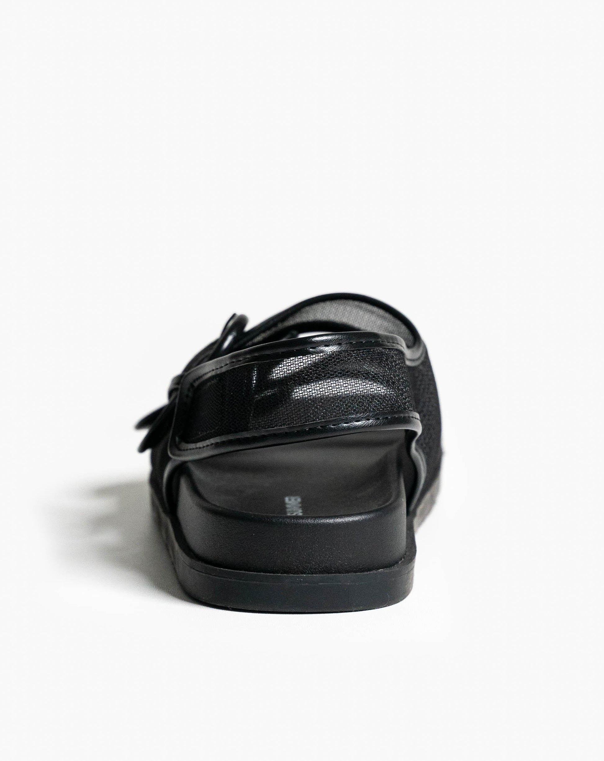 Flora Mesh Sandals - Black - Flat Sandals