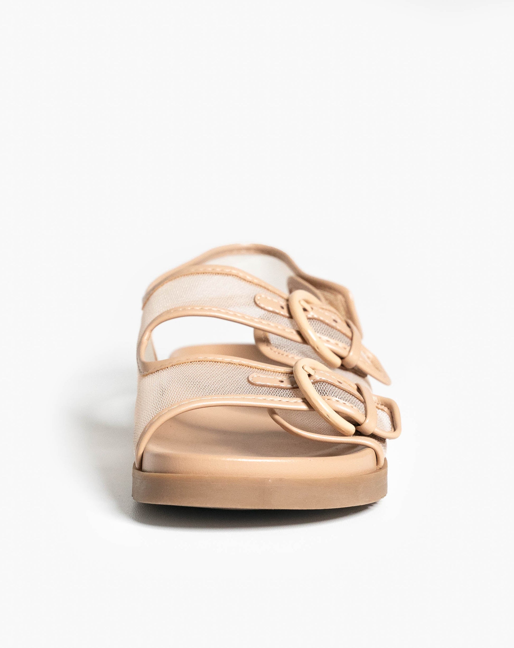 Flora Mesh Sandals - Nude - Flat Sandals