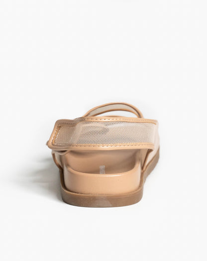Flora Mesh Sandals - Nude - Flat Sandals