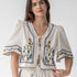 Ladies White & Floral Mia Shirt