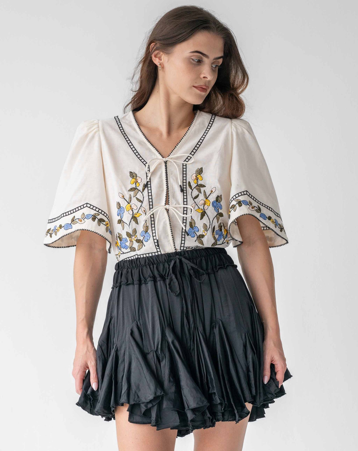 Ladies Black Flounce Skirt