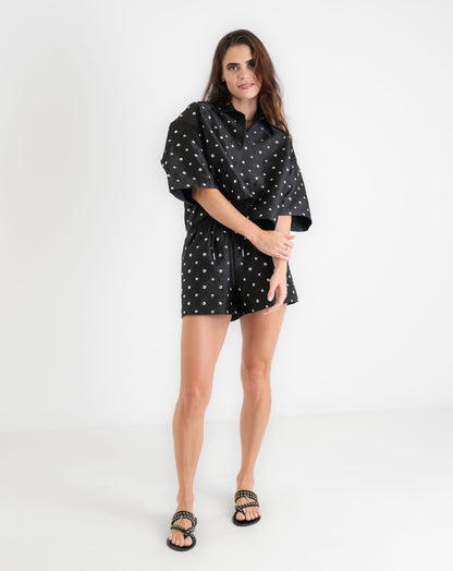 Ladies Noir Drawstring Short - Shorts