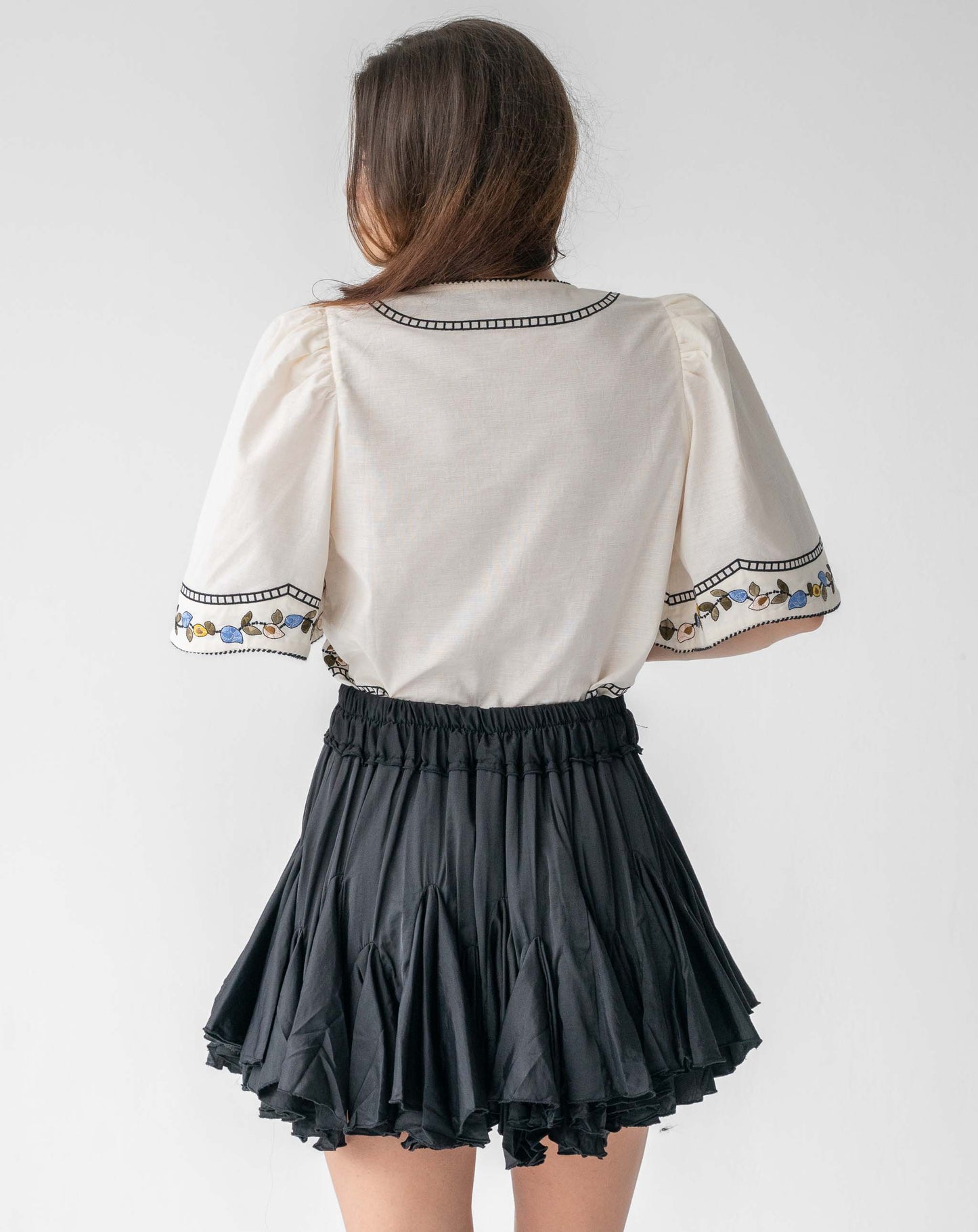 Ladies Black Flounce Skirt