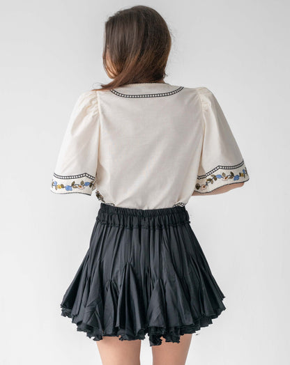 Ladies Black Flounce Skirt