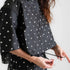 Ladies Noir Button Up Shirt - Knit Tops