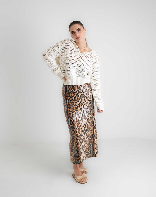 Ladies Wild Spark Leopard Skirt
