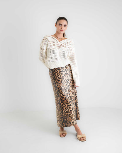Ladies Wild Spark Leopard Skirt
