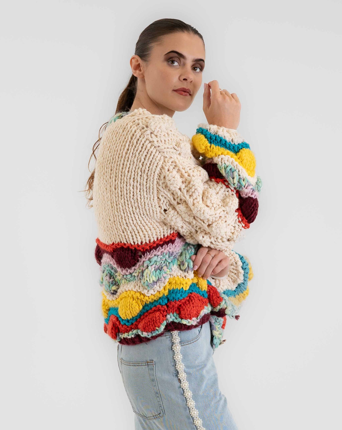 Ladies Paintbox Rain Cardigan