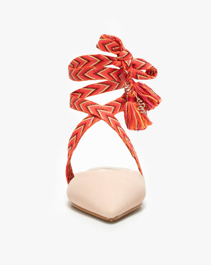 Zari Friendship Tie Mule Sandal