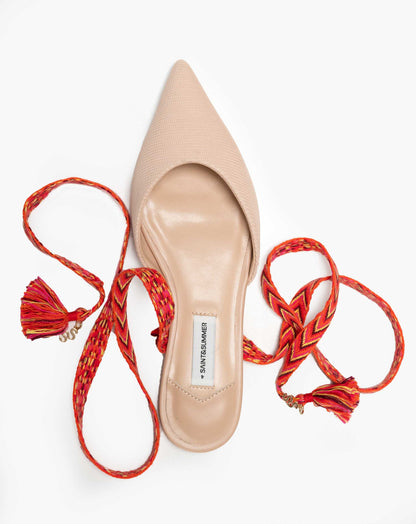 Zari Friendship Tie Mule Sandal