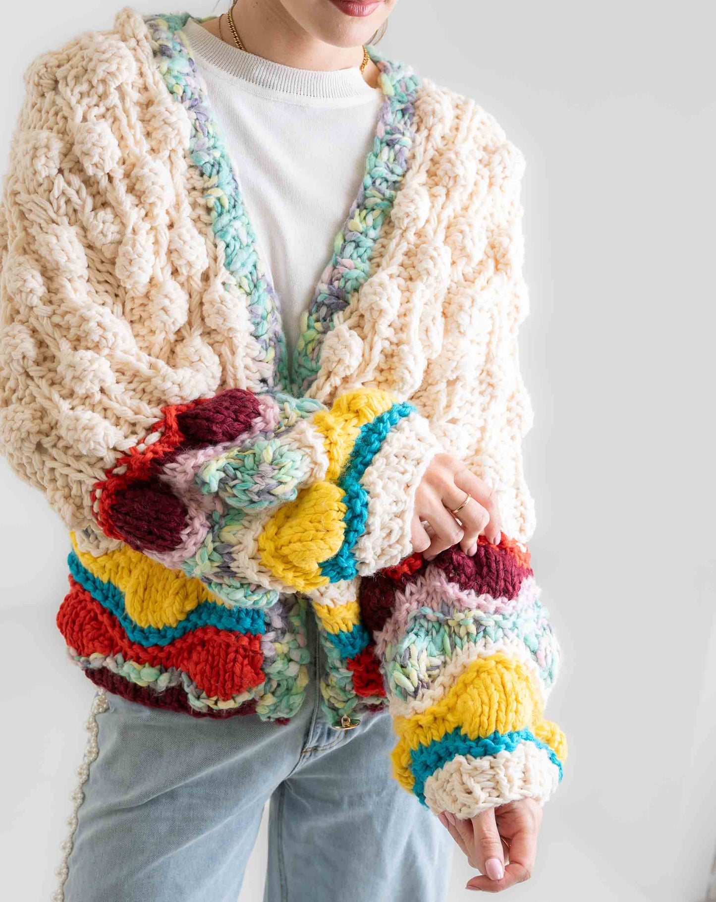 Ladies Paintbox Rain Cardigan