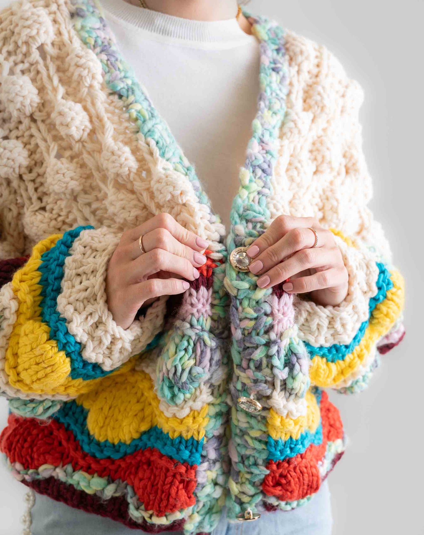 Ladies Paintbox Rain Cardigan