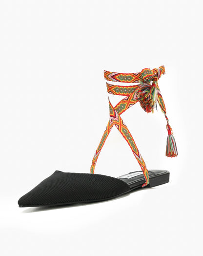 Zari Friendship Tie Mule Sandal
