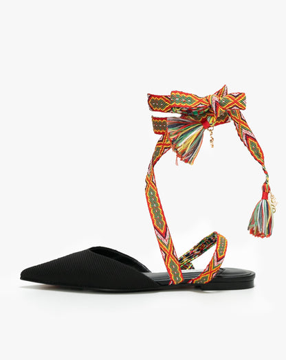 Zari Friendship Tie Mule Sandal