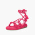 Ladies Ventura Rope Lace Up Sandal - Pink