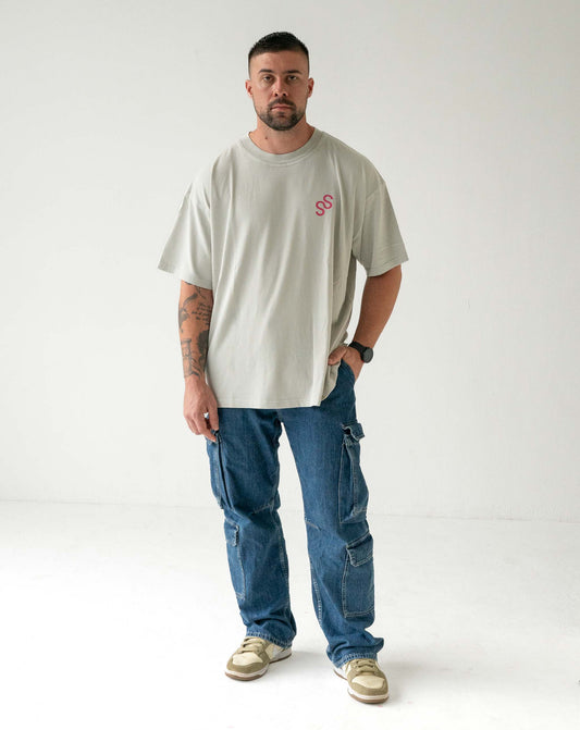 Unisex T-Shirt Snow Wash with Pink Logo