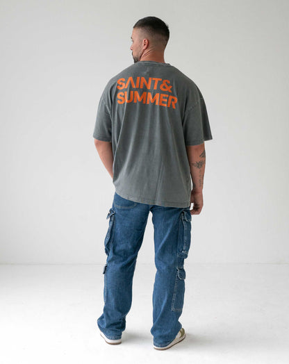 Unisex T-Shirt Char with Orange Logo