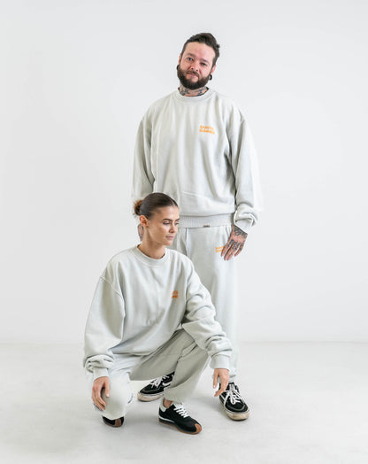 Unisex Fleece Pants Snow Wash Cursive logo