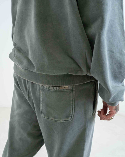 Unisex Fleece Pants Charcoal with Block Logo