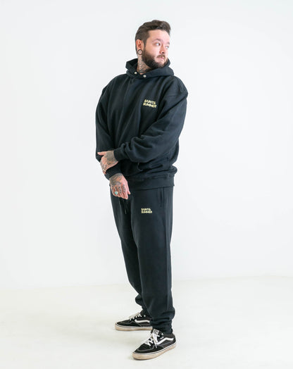 Unisex Fleece Pants Black Block logo