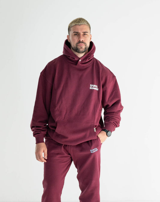 Unisex Burgundy Classic Fleece Hoodie