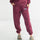Unisex Fleece Pants Burgundy Block Logo