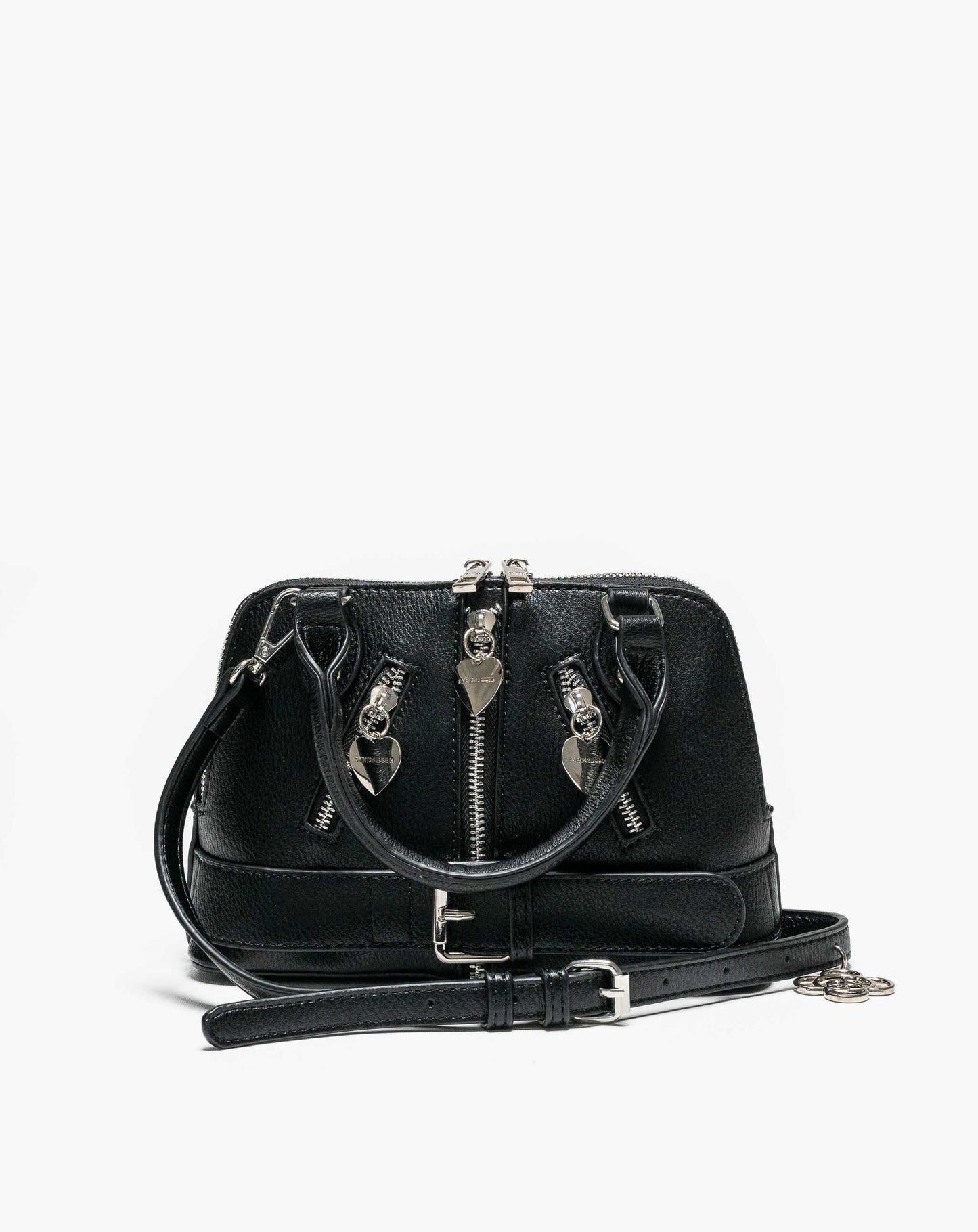 Spalla Black Biker Top Handle Crossbody