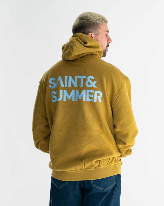 Unisex Acid Yellow Classic Print Fleece Hoodie