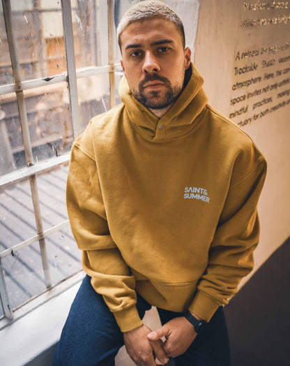 Unisex Acid Yellow Classic Print Fleece Hoodie