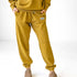 Unisex Acid Yellow Fleece Jogger Pants with Block Logo