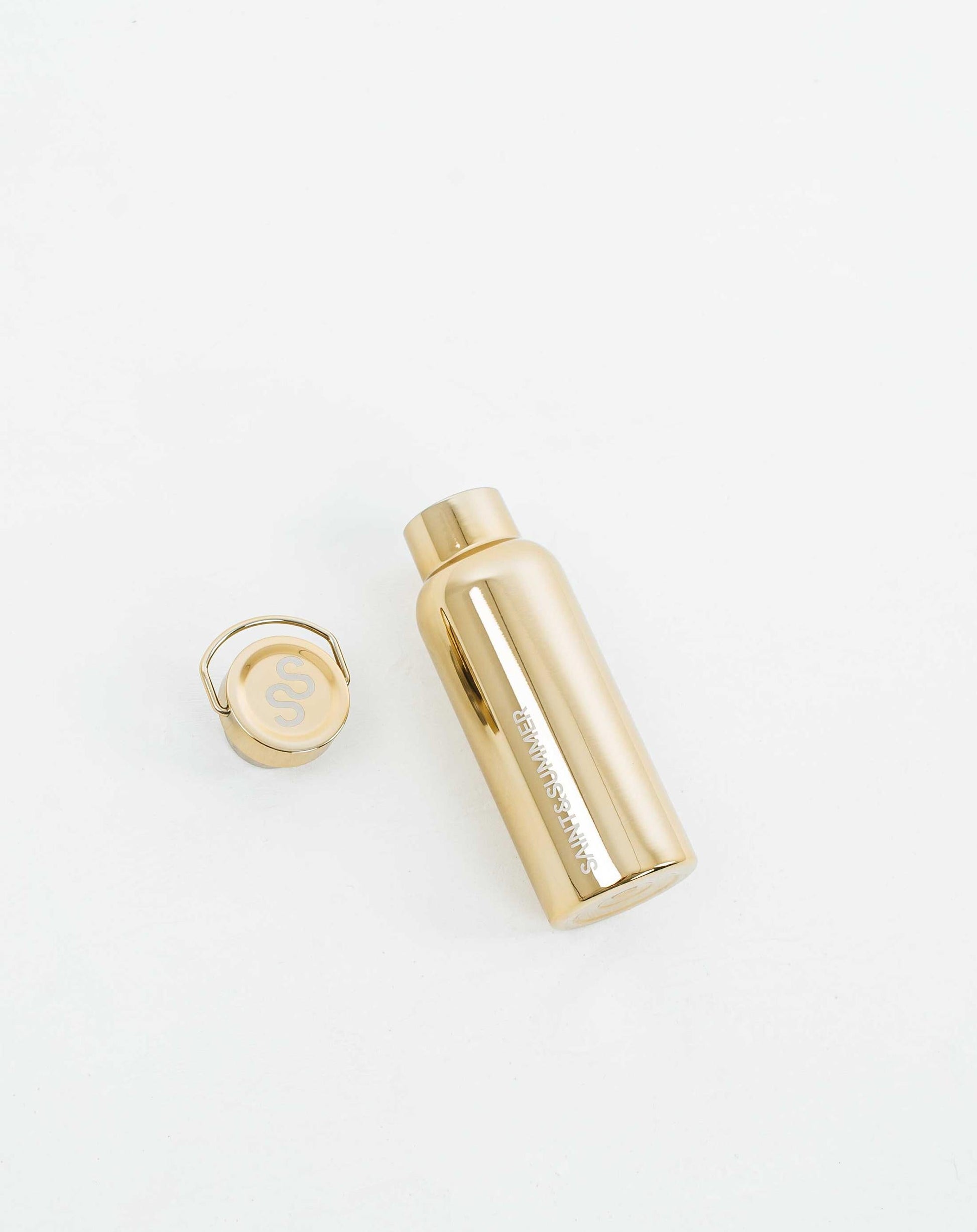 Unisex Gold Water Bottle 3 | SAINT&SUMMER