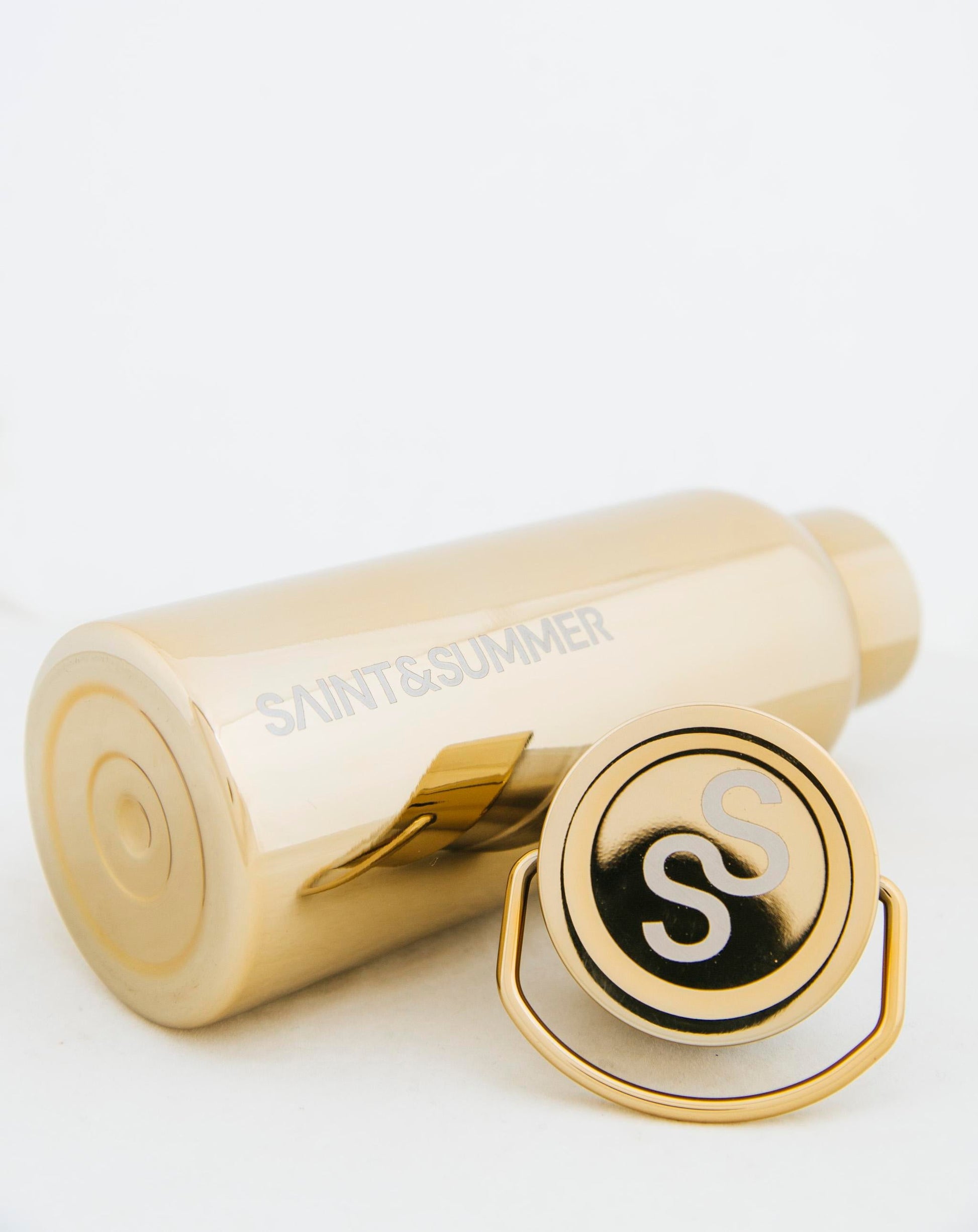 Unisex Gold Water Bottle | SAINT&SUMMER