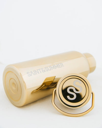 Unisex Gold Water Bottle | SAINT&SUMMER