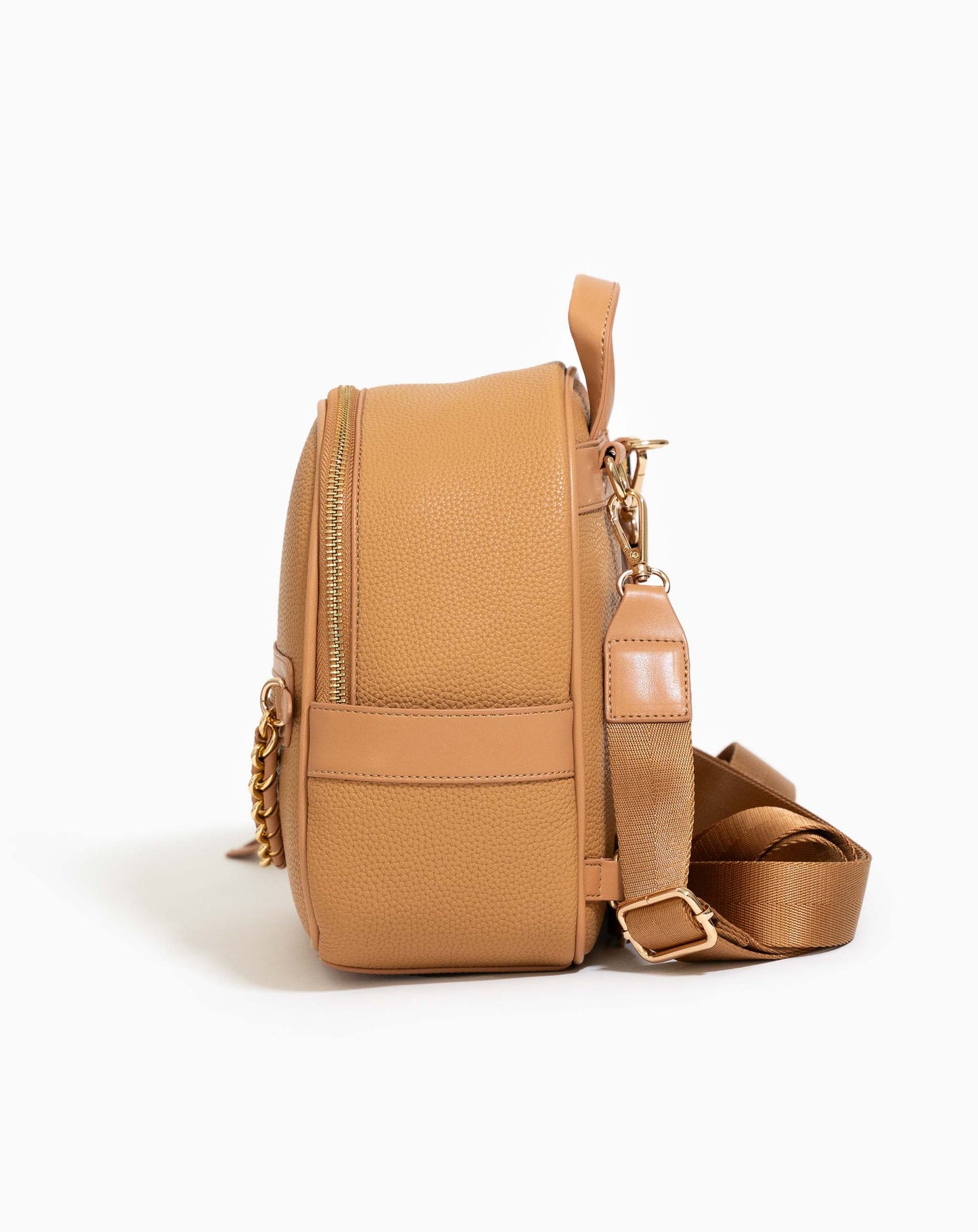 Angela Chain Backpack - Tan - Bags