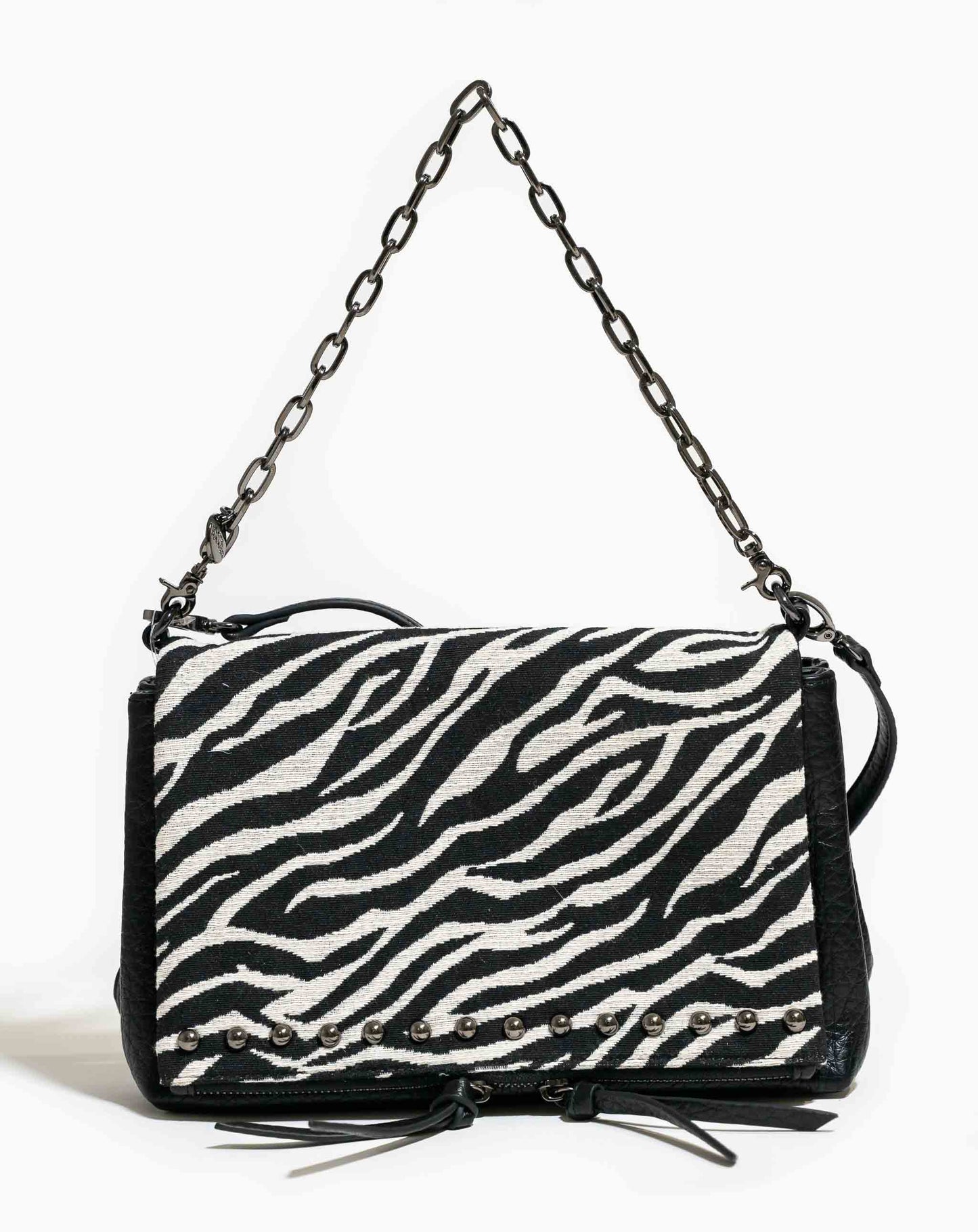 Avena Animal Print Clutch - BLACKWHITE - Bags