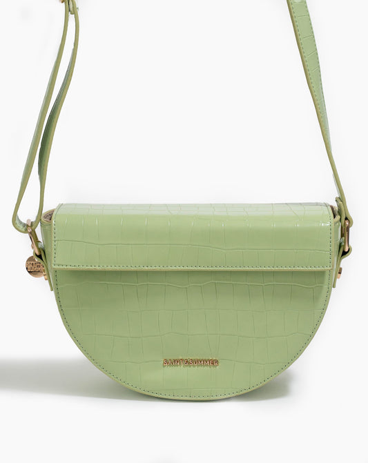 Beatrice Half Moon Bag - Lime - Bags