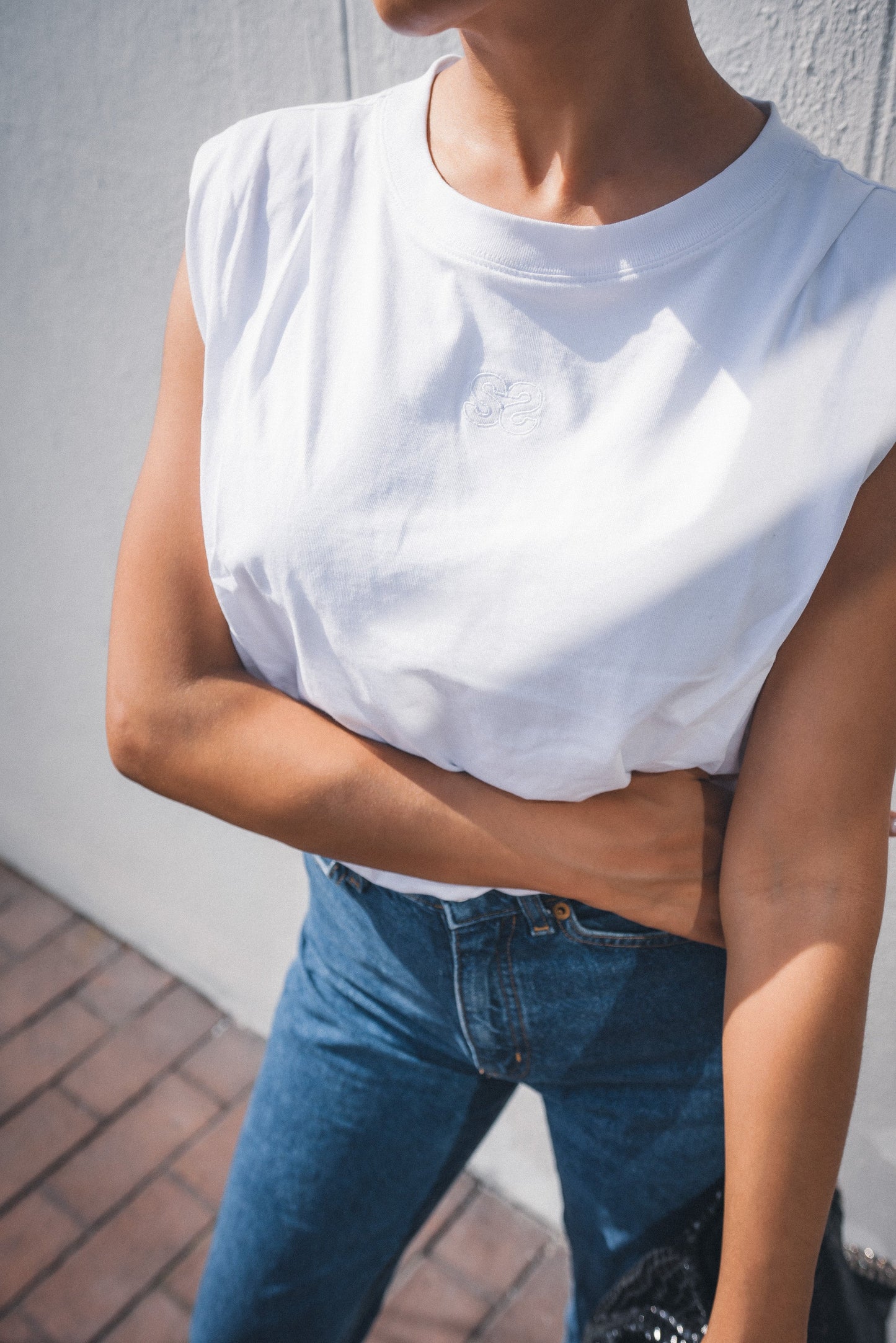 Blanca Tee - White - Knit Tops