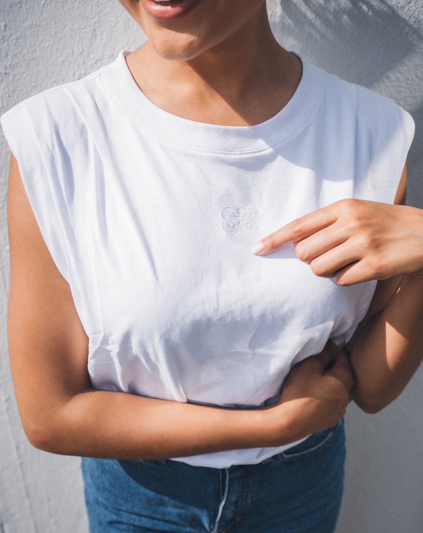 Blanca Tee - White - Knit Tops