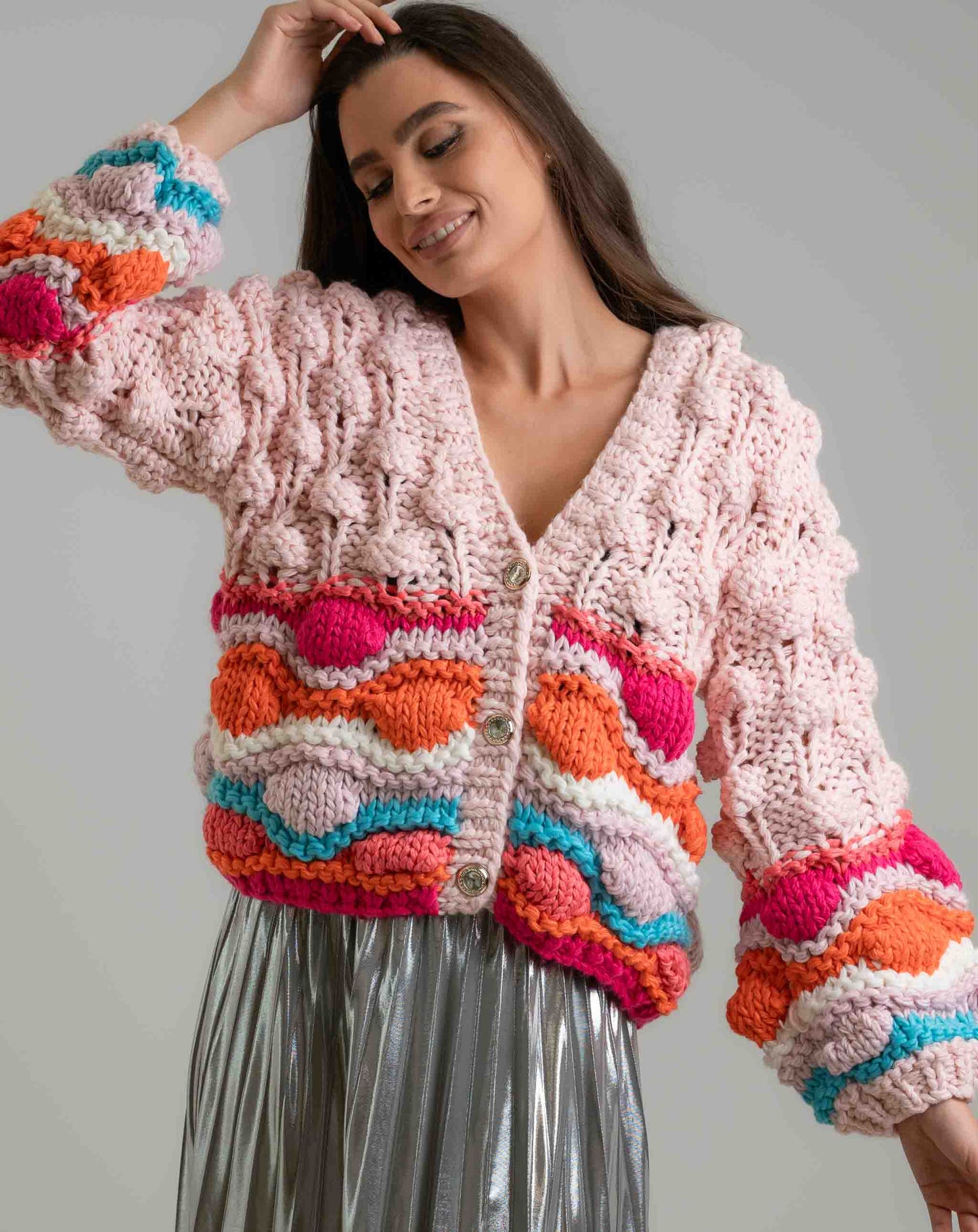 Bubble Knit Cardi - Knitwear