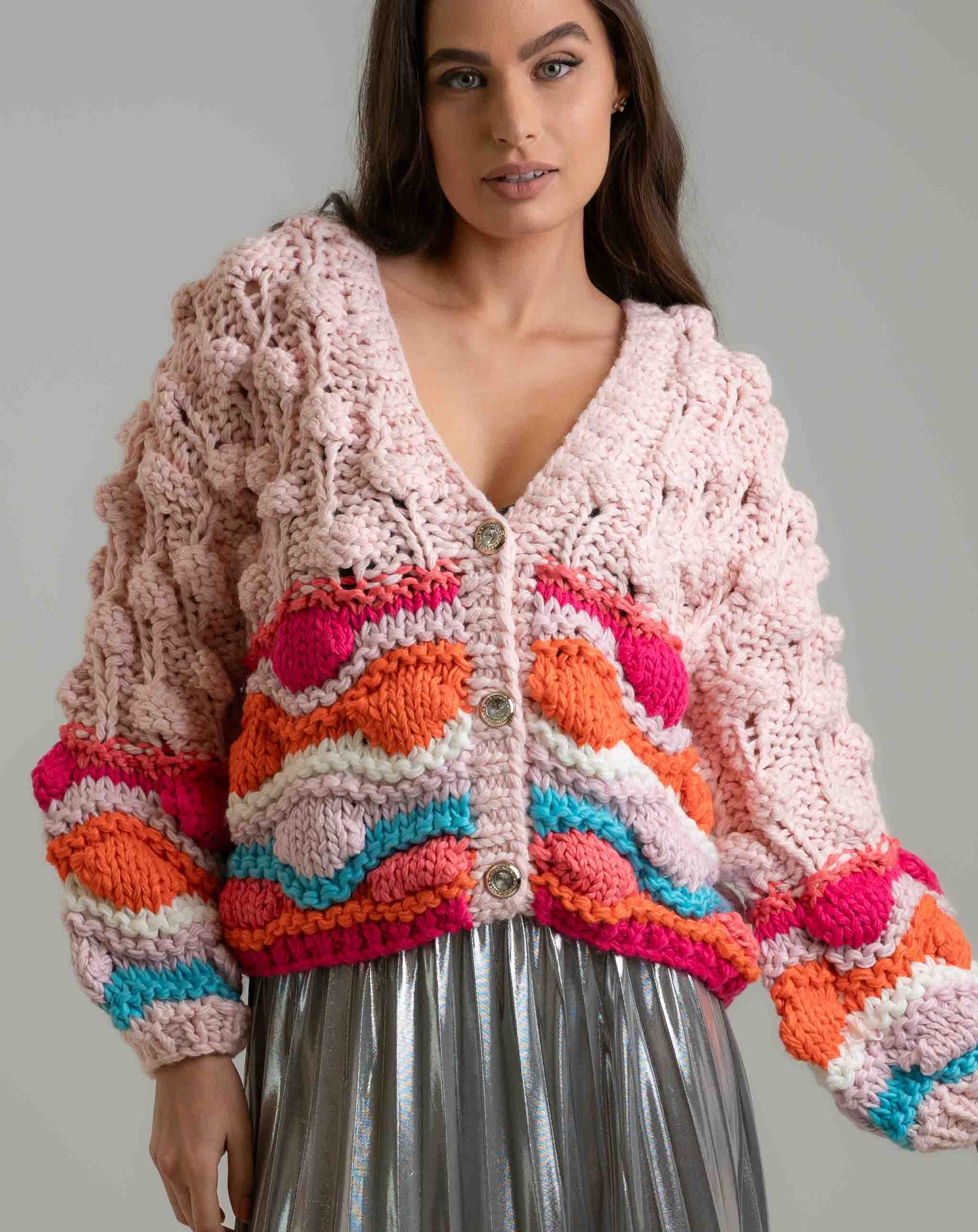 Bubble Knit Cardi - Knitwear