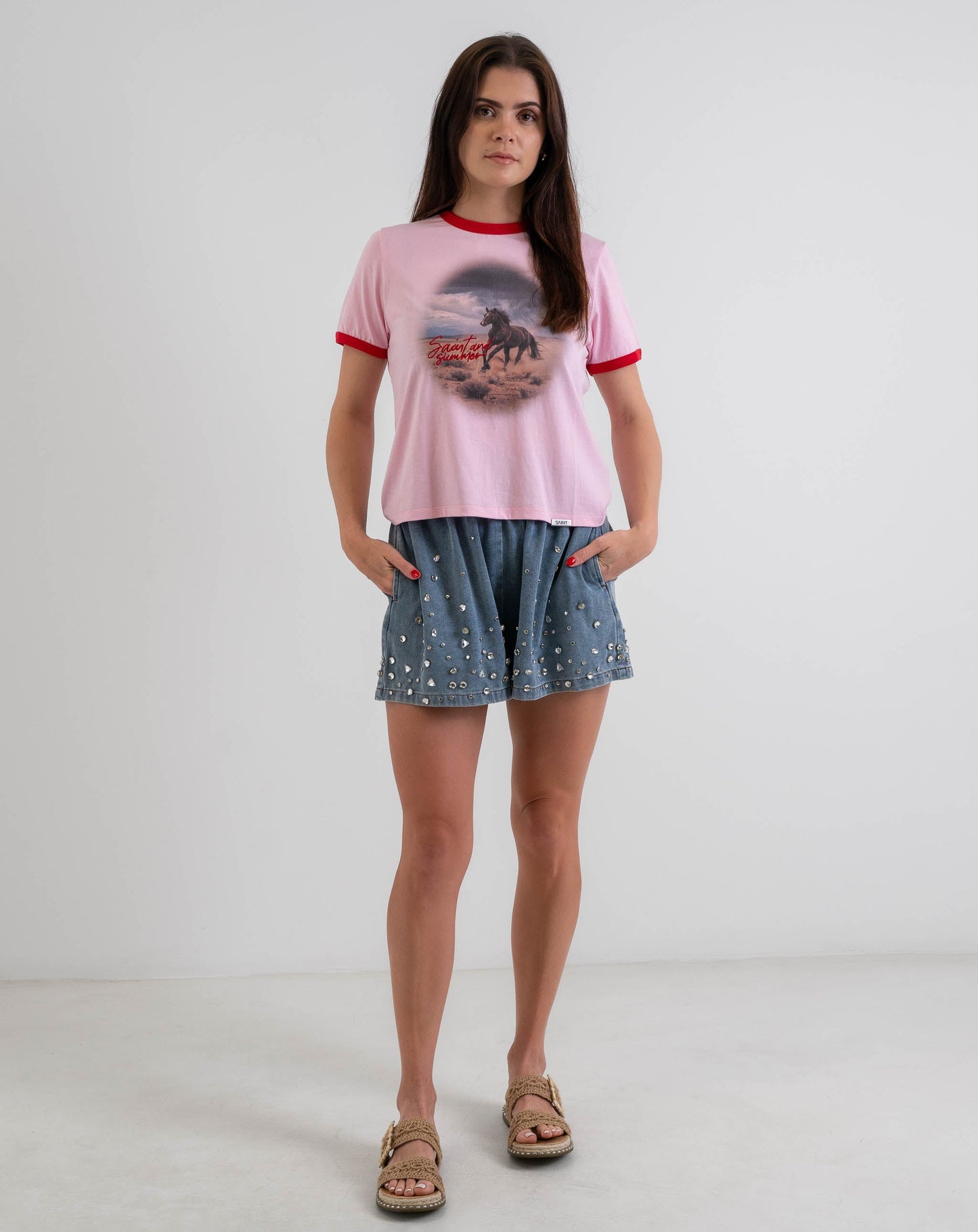 Cavallo Print Tee - Knit Tops