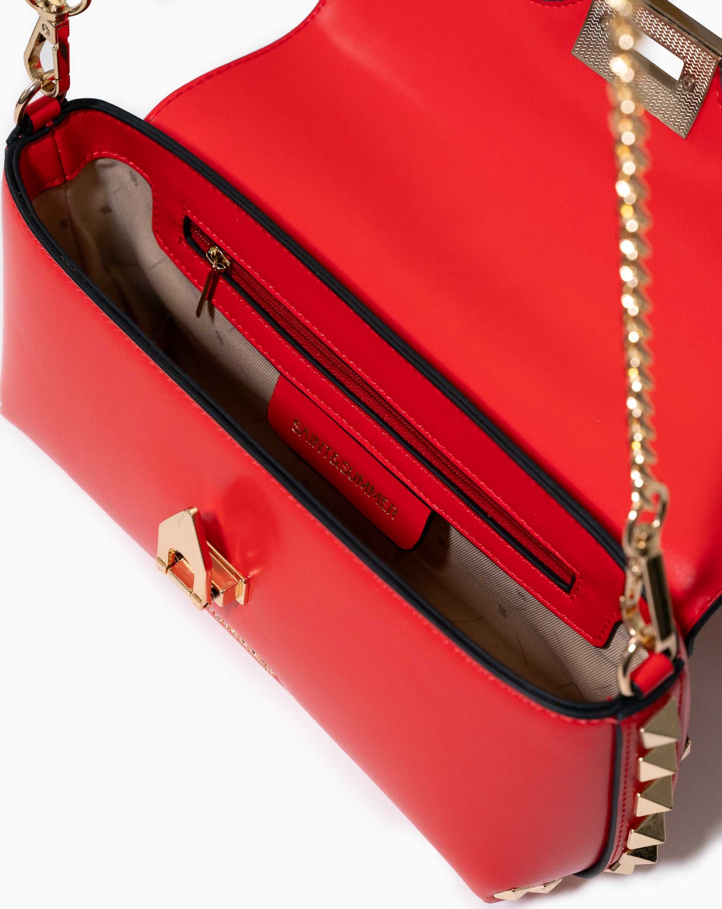 Cielo Studded Bag - Red - Bags